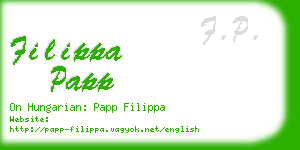 filippa papp business card